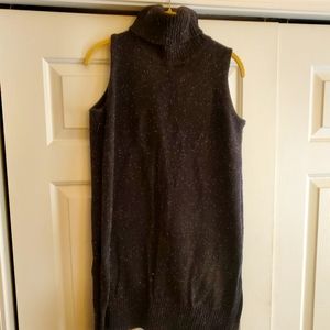 Marla Wynne Sleeveless Turtleneck Sweater Sz L Black